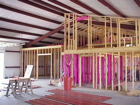 how to build a house inside a metal building|wood framing metal building.